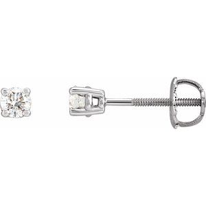 14K White 1/3 CTW Natural Diamond Stud Earrings 67535:60041:P