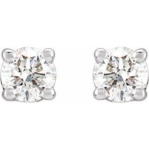 14K White 1/3 CTW Natural Diamond Stud Earrings 67535:60041:P